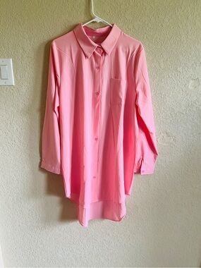 Relaxed Fit Long-Sleeve Pink women Shirt